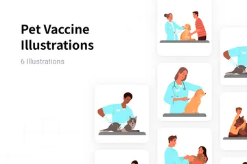 Vaccin pour animaux de compagnie Pack d'Illustrations