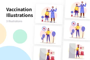 Vaccination Illustration Pack