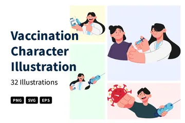 Vaccination Illustration Pack