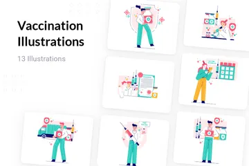 Vaccination Illustration Pack