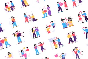 Valentine Couples Illustration Pack