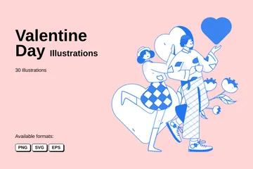 Valentine Day Illustration Pack