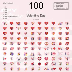 Valentine Day Illustration Pack