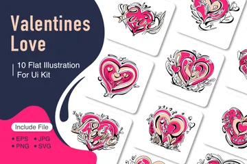 Valentine's Love Illustration Pack