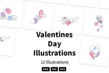 Valentinstag Illustrationspack