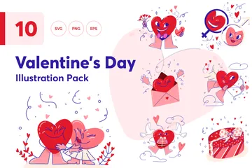 Free Valentinstag Illustrationspack