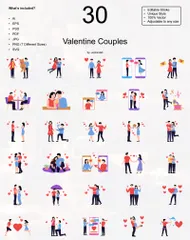 Valentinstagspaare Illustrationspack