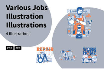 Various Jobs Illustration Illustration Pack