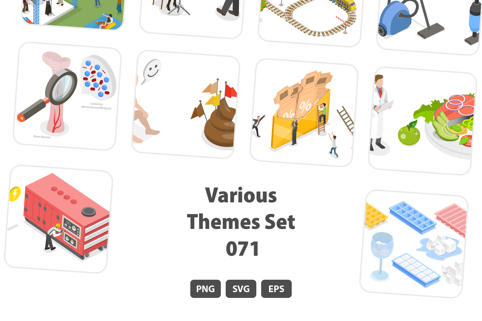 Various Themes Illustration Pack - 23 Miscellaneous Illustrations | SVG ...