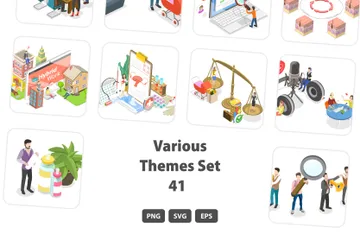 Various Themes Set 041 Illustration Pack