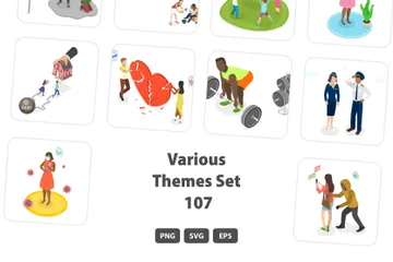 Various Themes Set 107 Illustration Pack