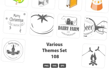 Various Themes Set 108 Illustration Pack