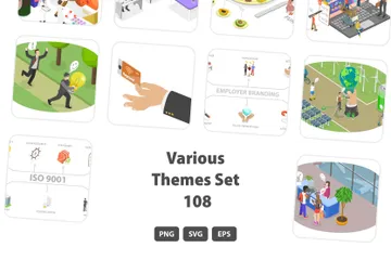 Various Themes Set 108 Illustration Pack