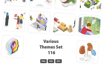 Various Themes Set 116 Illustration Pack