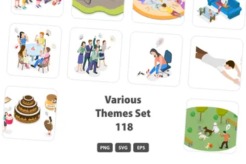 Various Themes Set 118 Illustration Pack