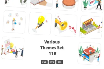 Various Themes Set 119 Illustration Pack