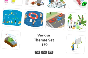 Various Themes Set 129 Illustration Pack