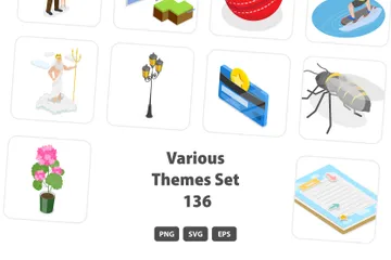 Various Themes Set 136 Illustration Pack