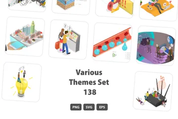 Various Themes Set 138 Illustration Pack