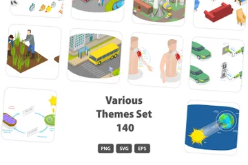 Various Themes Set 140 Illustration Pack