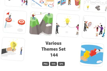 Various Themes Set 144 Illustration Pack