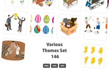 Various Themes Set 146 Illustration Pack