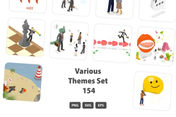 Various Themes Set 154 Illustration Pack