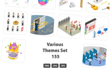 Various Themes Set 155 Illustration Pack