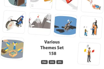 Various Themes Set 158 Illustration Pack