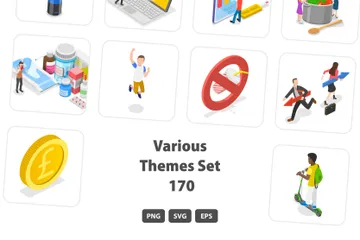 Various Themes Set 170 Illustration Pack