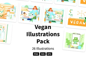 Végétalien Pack d'Illustrations