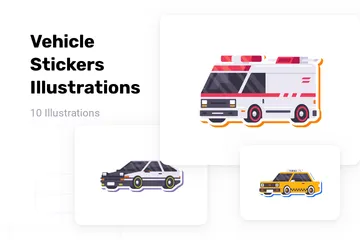 Vehicle Stickers Illustration Pack