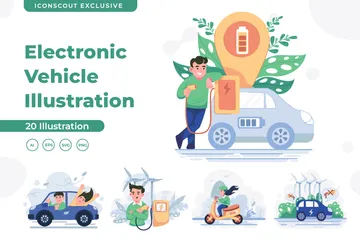 Vehículo electrónico Paquete de Ilustraciones