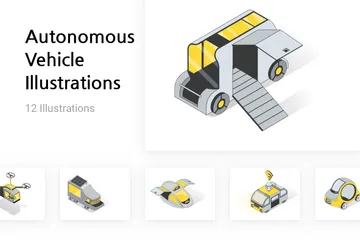 Veículo Autônomo Pacote de Ilustrações