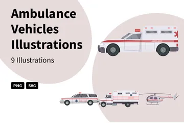 Veículos Ambulância Pacote de Ilustrações