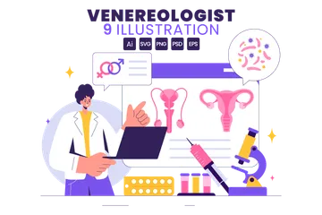 Venereologist Diagnostic Illustration Pack