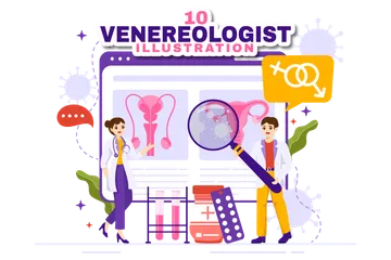 Venereologista Pacote de Ilustrações