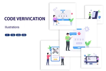 Verification Pin Code Illustration Pack