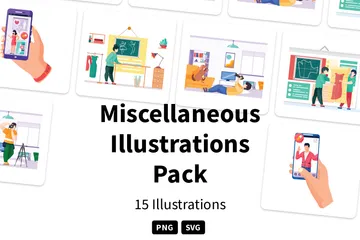 Verschiedenes Illustrationspack