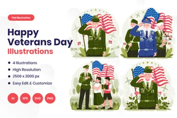 Veterans Day Illustration Pack