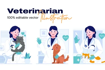 Vétérinaire Pack d'Illustrations