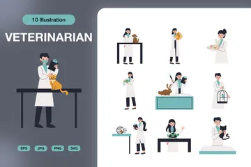 Vétérinaire Pack d'Illustrations