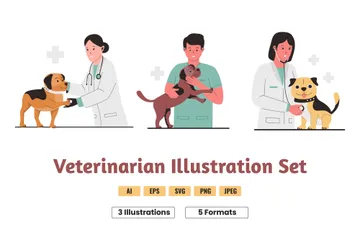 Veterinarian Checkup Illustration Pack