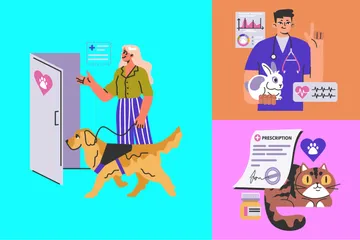 Veterinary Doctor Illustration Pack