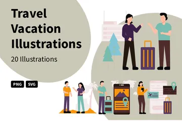 Vacanza di viaggio Illustration Pack