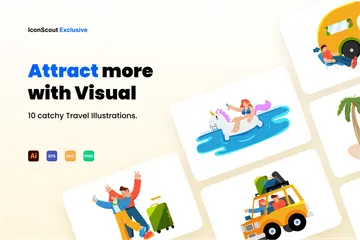 Viajar Paquete de Ilustraciones