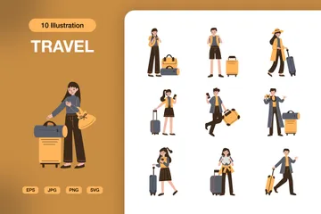 Viajar Paquete de Ilustraciones