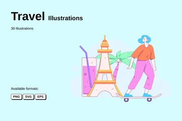 Viajar Paquete de Ilustraciones