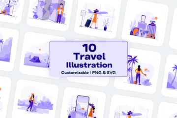 Viajar Paquete de Ilustraciones