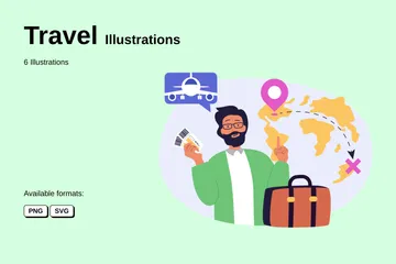 Viajar Paquete de Ilustraciones